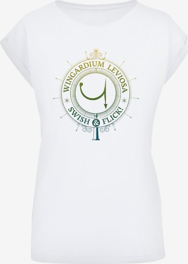 F4NT4STIC T-shirt 'Harry Potter Wingardium Leviosa' en bleu / vert / blanc, Vue avec produit