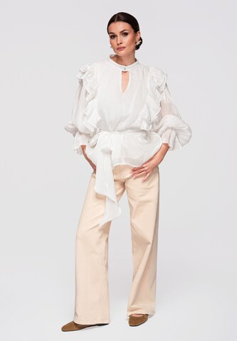 Ombre Blouse in White
