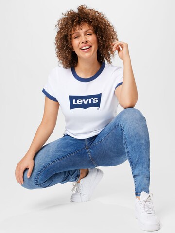Levi's® Plus Shirt 'PL Graphic Mini Ringer' in Wit