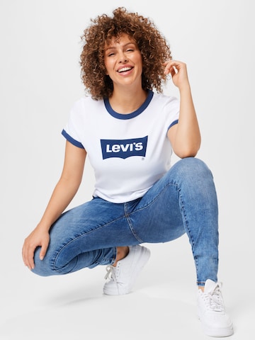 Levi's® Plus Shirt 'PL Graphic Mini Ringer' in Wit