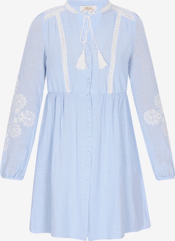 usha FESTIVAL - Vestido camisero 'Spring Summer' en azul: frente