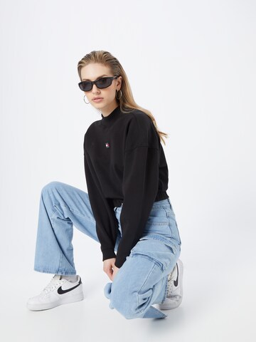 Tommy Jeans Sweatshirt 'Bxy Crp Xs Badge' in Black