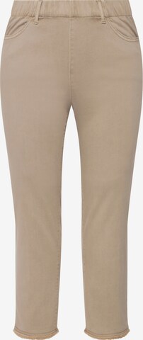 Ulla Popken Skinny Broek in Beige: voorkant