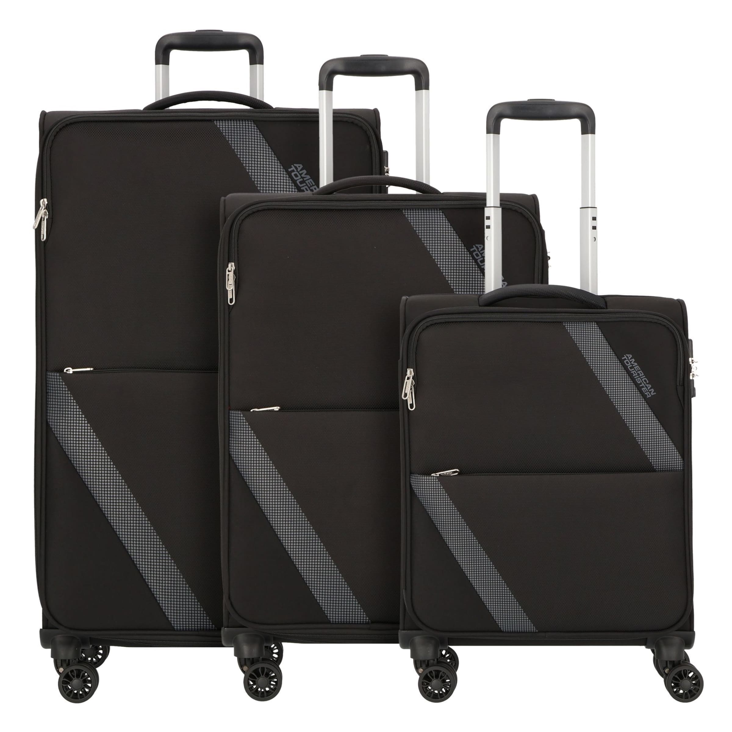 Ensemble de bagages American Tourister en noir : devant