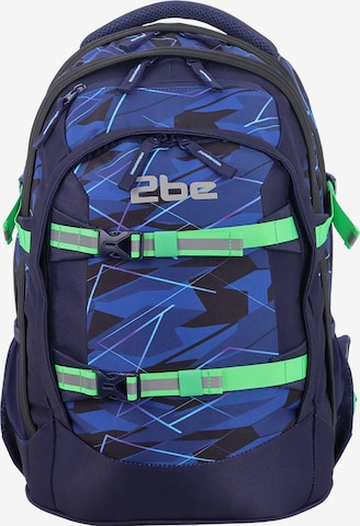 2be Schulrucksack 'Back to School' in Blau: Vorderseite