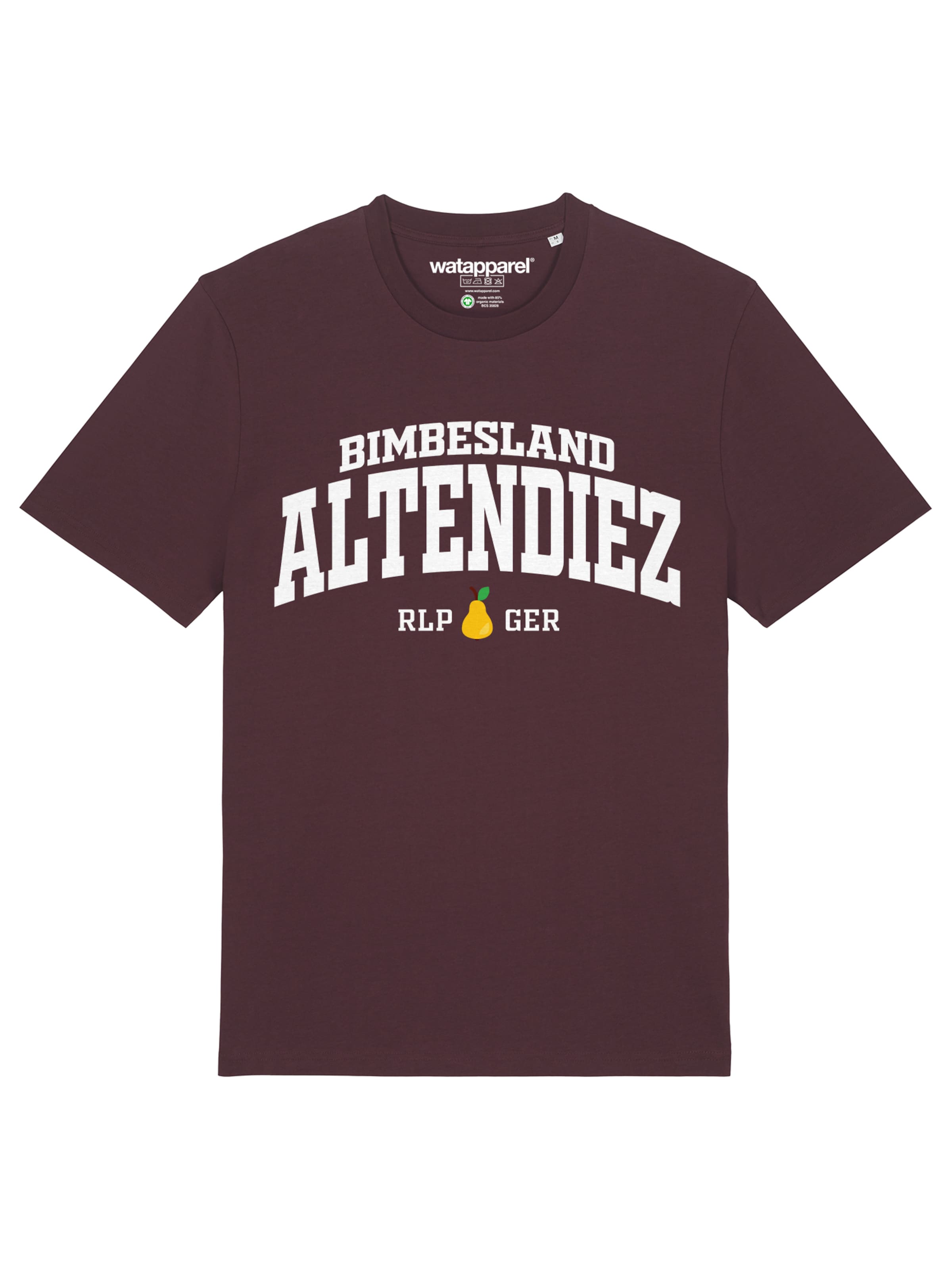 T-Shirt 'Altendiez Bimbesland' Watapparel en rouge : devant