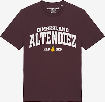 T-Shirt 'Altendiez Bimbesland' Watapparel en rouge : devant