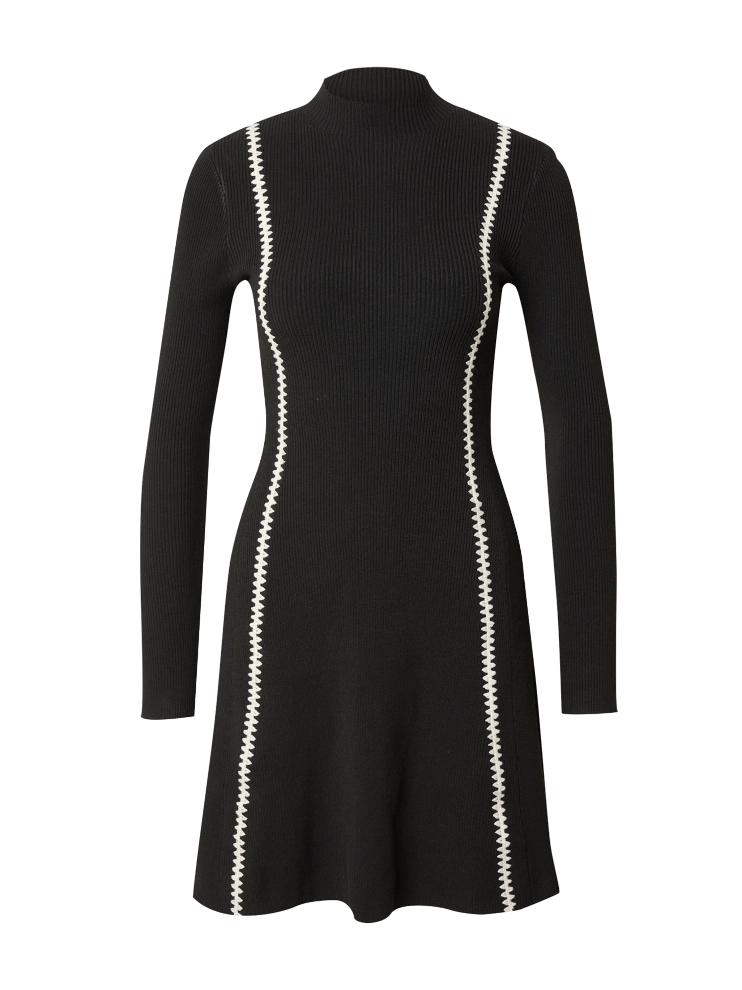 EDITED - Vestido de malha 'Malu' em preto: frente