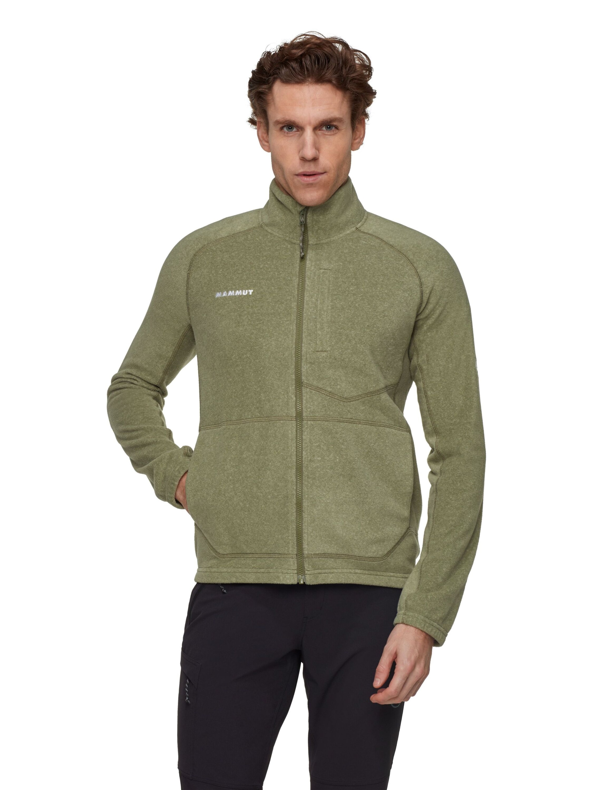 MAMMUT Athletic Fleece Jacket 'Tamaro Pro' in Green: front