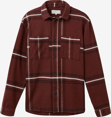 TOM TAILOR DENIM Button Up Shirt in Red: front