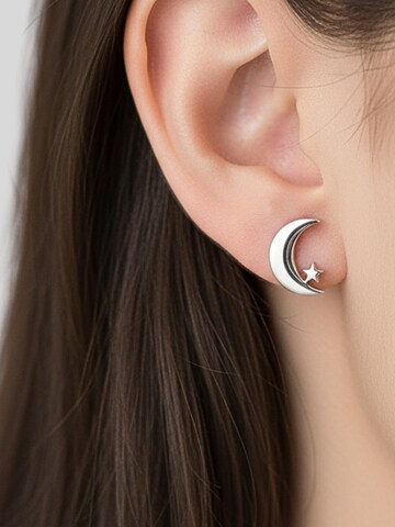 Maxte Earrings 'Mond mit Stern' in Silver