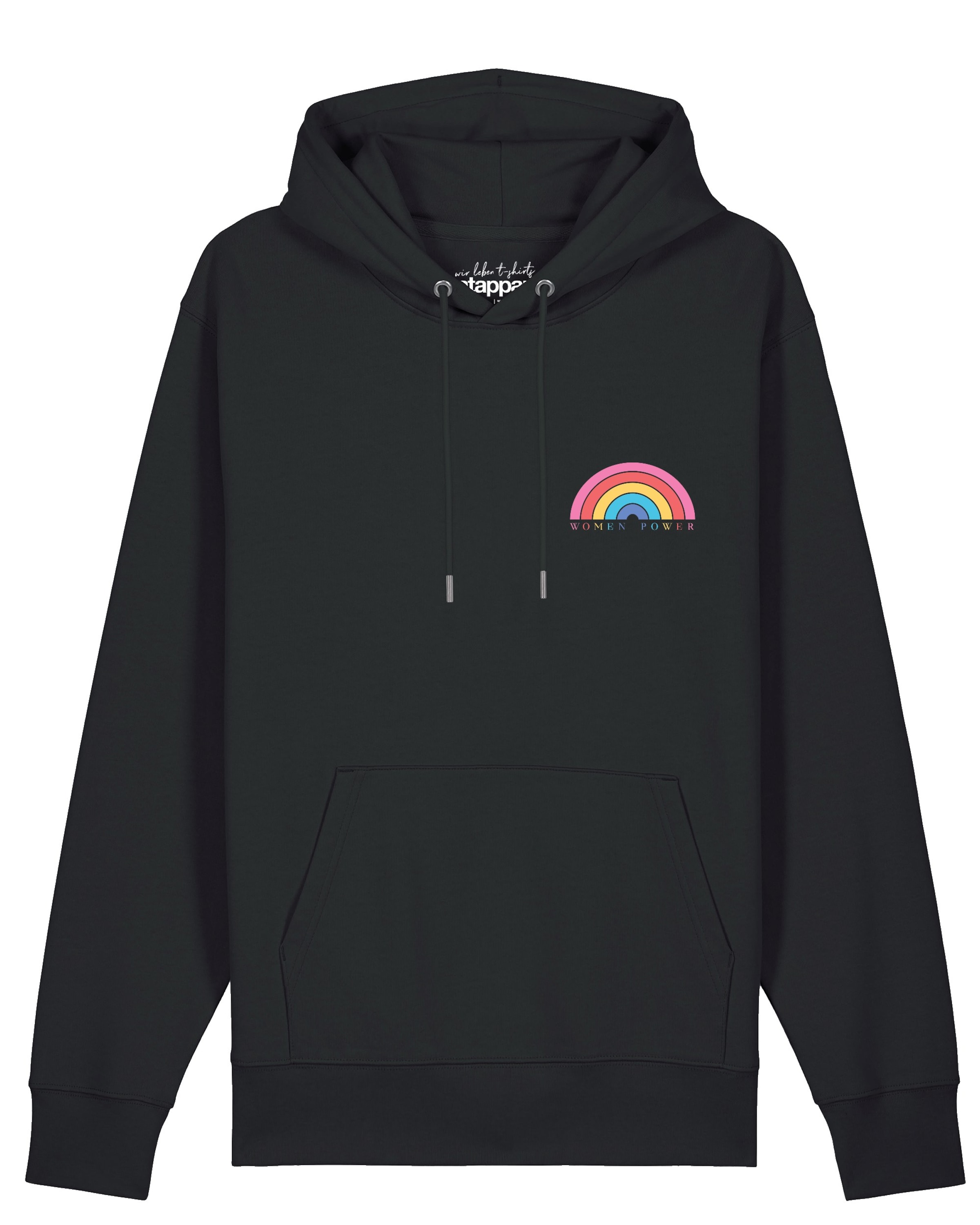 Sweat-shirt ' Women Power ' Watapparel en noir : devant