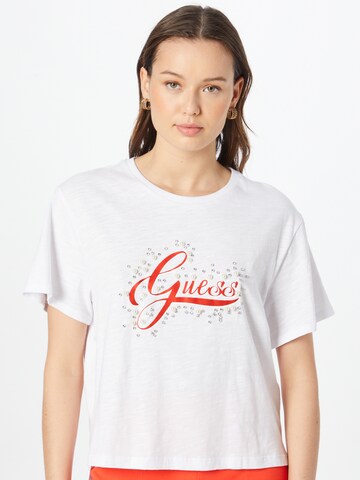 GUESS Shirt 'Leontina' in Wit: voorkant