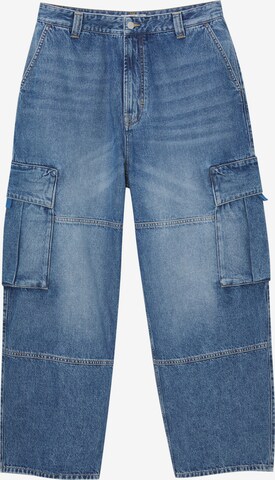 Loosefit Jeans cargo Pull&Bear en bleu : devant