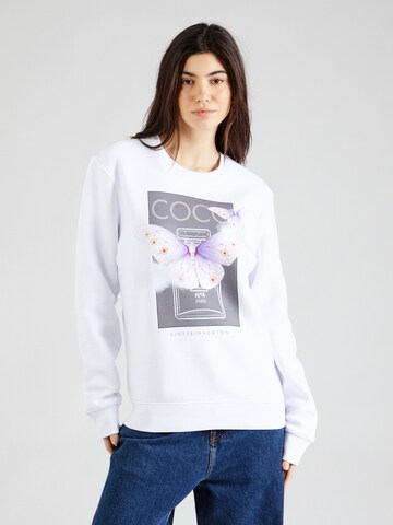 EINSTEIN & NEWTON Sweatshirt 'Perfume Klara Geist' in White: front