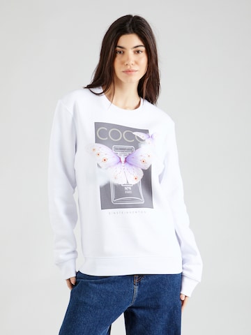 EINSTEIN & NEWTON Sweatshirt 'Perfume Klara Geist' i vit: framsida