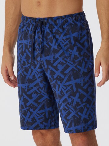 SCHIESSER Regular Pyjamashorts ' Mix & Relax ' in Blau: predná strana