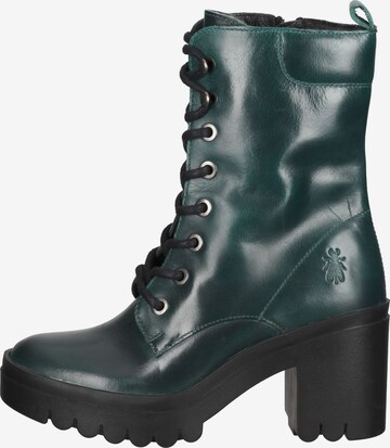 FLY LONDON Lace-Up Ankle Boots in Green