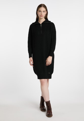 DreiMaster Vintage Knitted dress in Black
