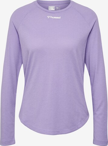 T-shirt fonctionnel Hummel en violet : devant