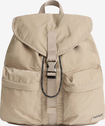 Wouf Backpack in Beige: front