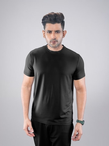 PANTONECLO - Camiseta funcional 'Pantoneclo Men's Gym Crew Neck Short Sleeve T-Shirt' en negro: frente