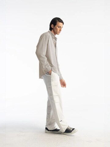 Giesto Comfort fit Button Up Shirt 'Hemden' in Beige