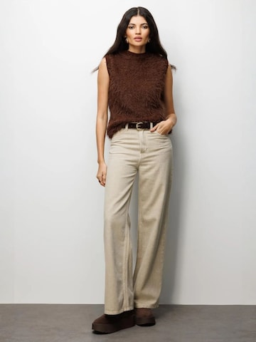 MixRay Knitted Vest 'Pullunder' in Brown