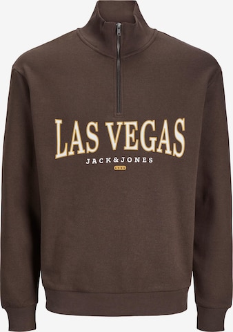 JACK & JONES Sweatshirt 'Bradley Cedric' i brun: framsida