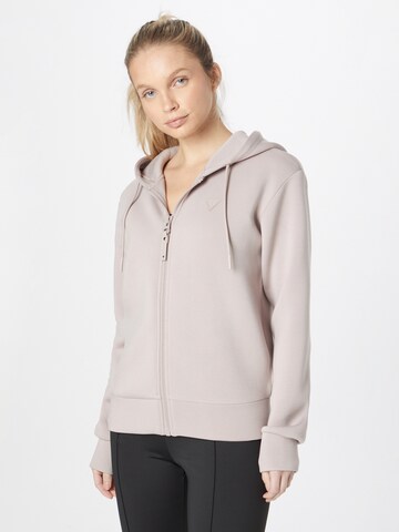 GUESS Sportsweatjacke 'ALLIE' in Grau: predná strana