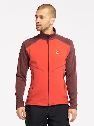 Haglöfs Athletic Fleece Jacket 'Heron' in Orange: front
