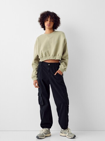 Bershka Loosefit Hose in Schwarz