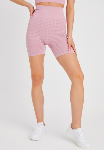 Leif Nelson Slim fit Leggings in Pink: front