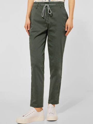 CECIL Slim fit Pants in Green: front