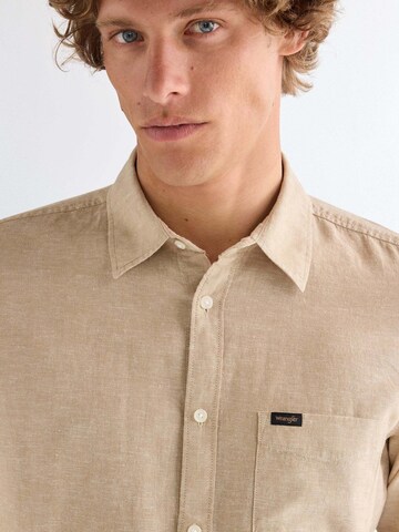 WRANGLER Regular fit Overhemd '1 Pocket' in Beige