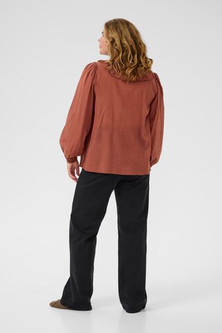 KAFFE CURVE Blouse 'Lana' in Brown