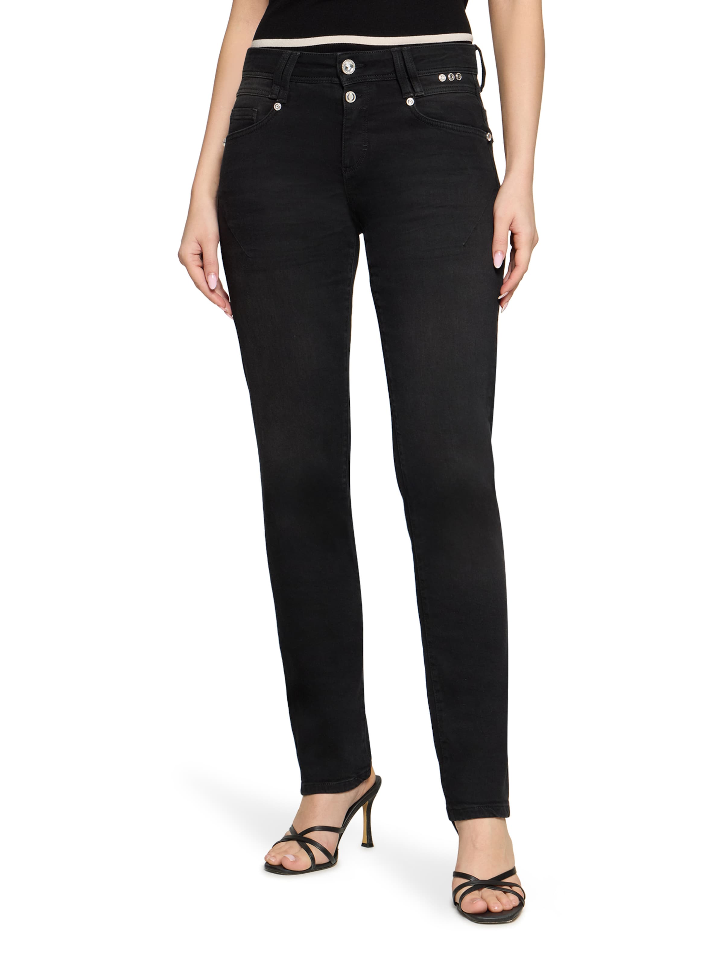 Effilé Jean Betty Barclay en noir : devant