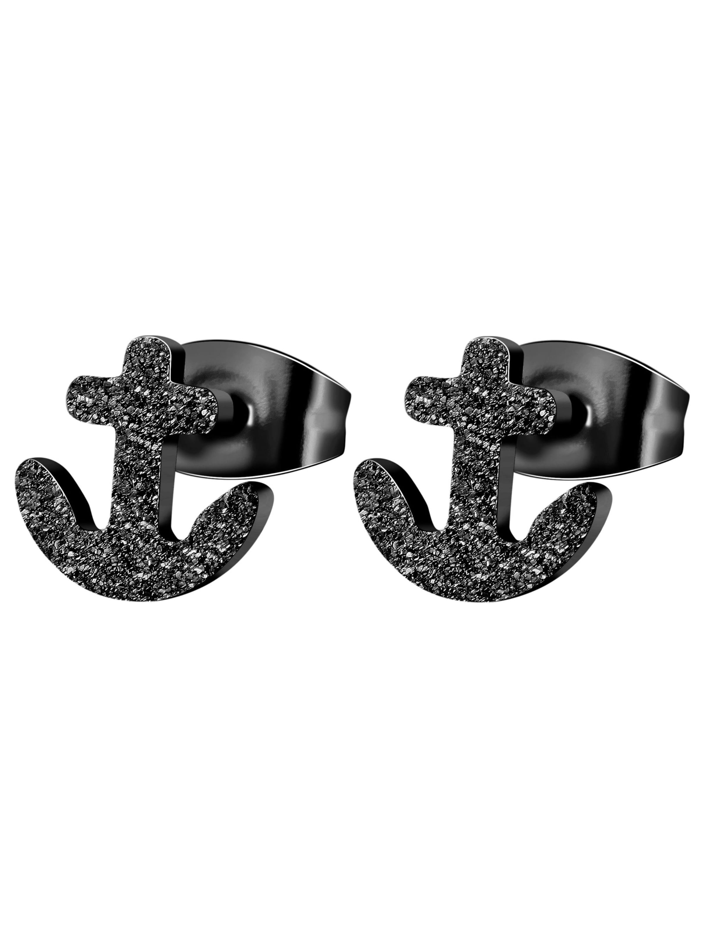 Akzent Earrings 'Anais, hautverträglich' in Black: front