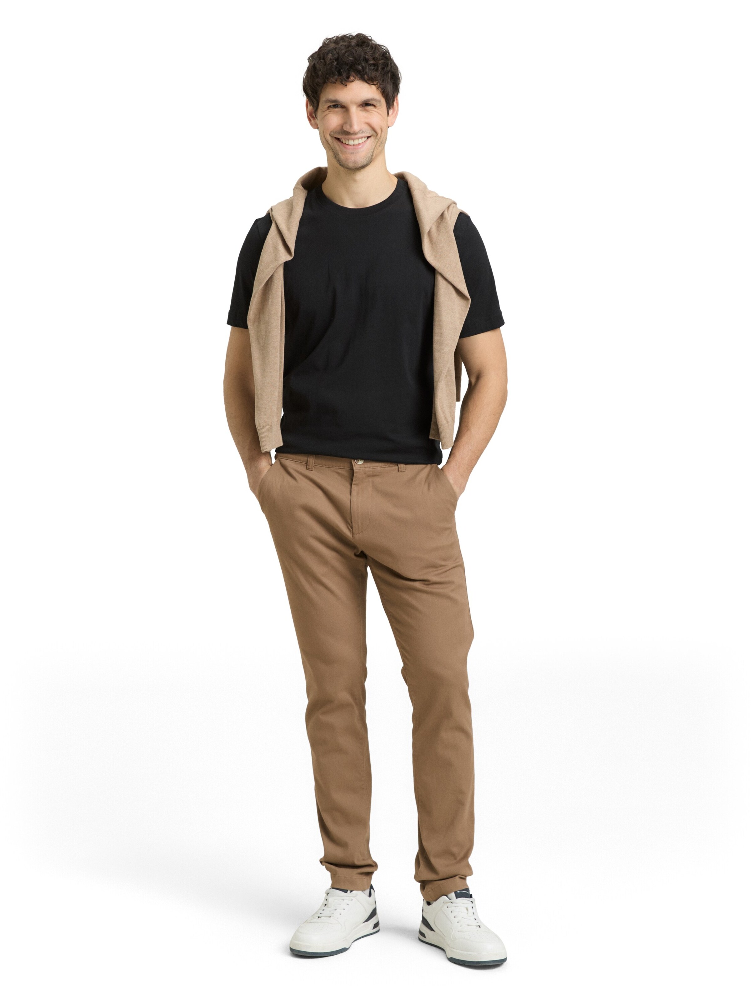 TOM TAILOR Slimfit Hose 'Travis' in Braun