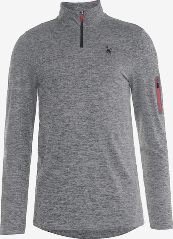 T-Shirt fonctionnel Spyder en gris : devant