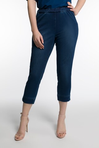 Coupe slim Pantalon Ulla Popken en bleu : devant