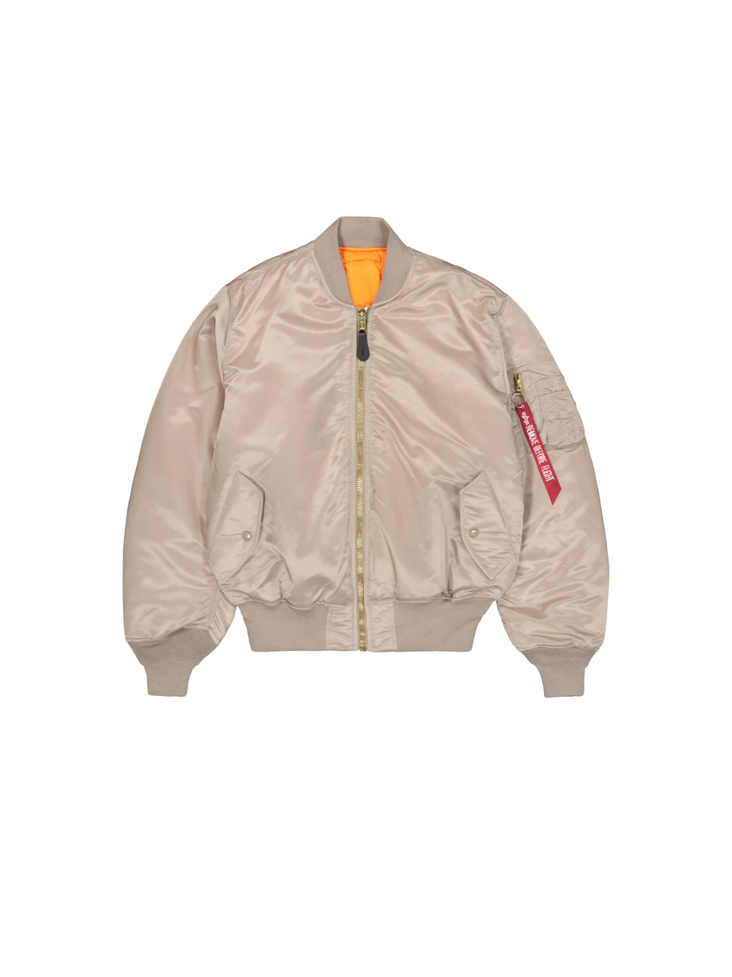 ALPHA INDUSTRIES Between-Season Jacket 'MA-1 Heritage' in Beige: front