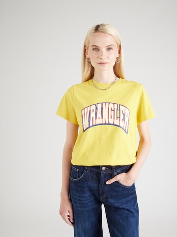 WRANGLER - Camiseta 'REGULAR TEE' en amarillo: frente