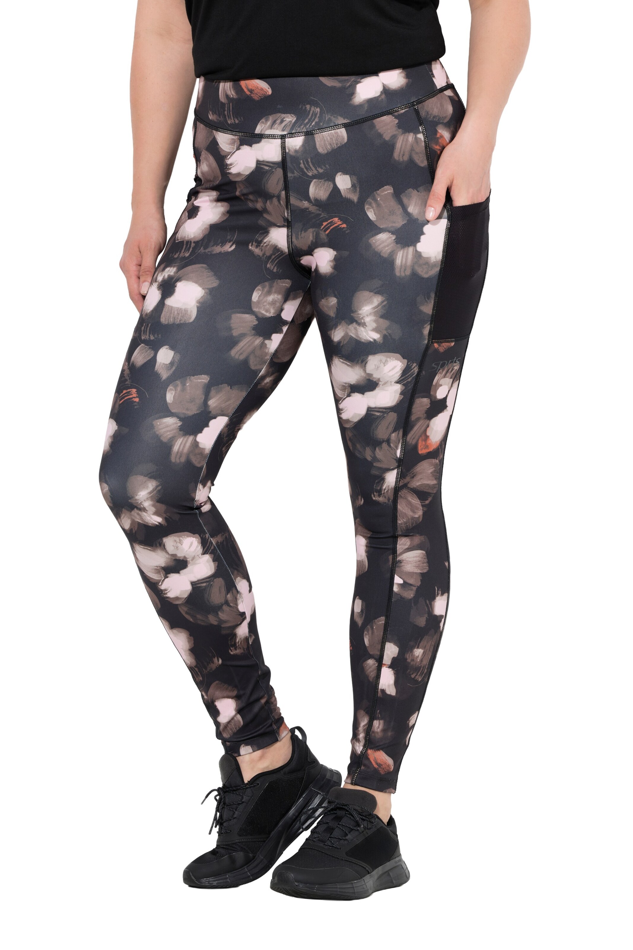 Ulla Popken Skinny Leggings in Zwart: voorkant