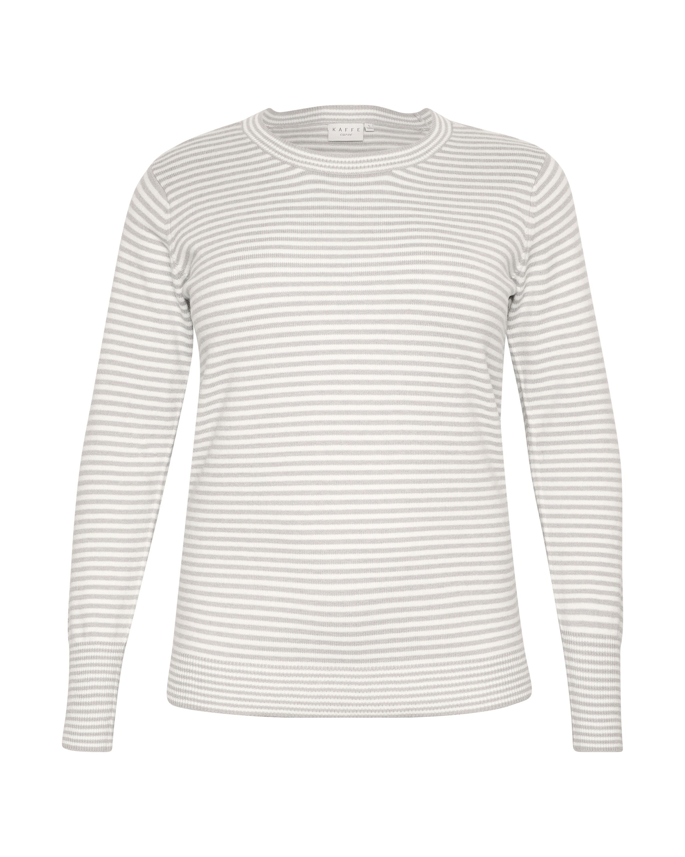 KAFFE CURVE Sveter 'KC Nalia' - Biela: predná strana