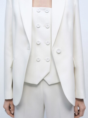 MANGO Suit vest 'Iguana' in White