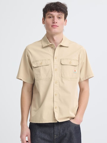 BLEND Comfort Fit Kurzarmhemd Relaxed Fit ' BHMatz Overshirt ' in Beige: Vorderseite