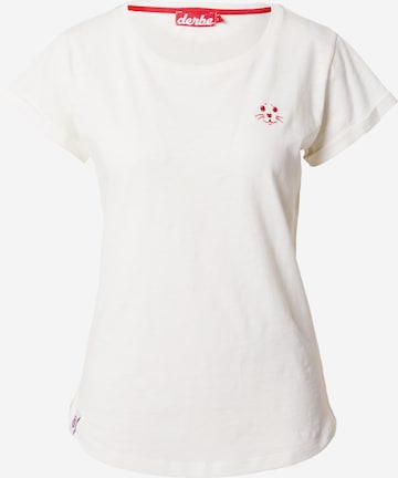 Derbe Sweatshirt 'Robbenschnute' in White: front