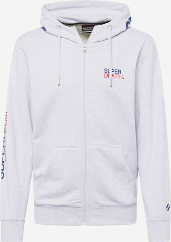 Superdry Zip-Up Hoodie in Grey: front