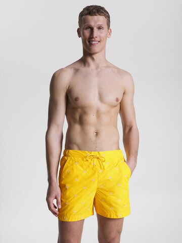 Tommy Hilfiger Underwear Board Shorts in Yellow: front